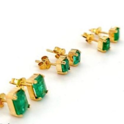 Aretes Esmeralda Colombiana